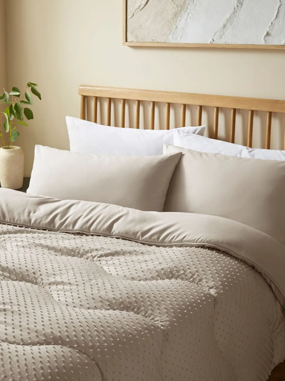 Night Lark Natural Oat 4.5 Tog Coverless Duvet and Pillowcase Set