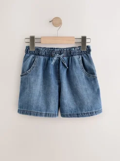 Normaal blauw - 100% katoenen denim shorts verpakking van 2 (3 - 16 jr)