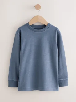 Normaal blauw - Behaaglijk T-shirt met lange mouwen (3-16 jr)