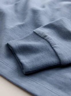 Normaal blauw - Behaaglijk T-shirt met lange mouwen (3-16 jr)