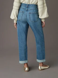 Normaal blauw - Boyfriend-jeans