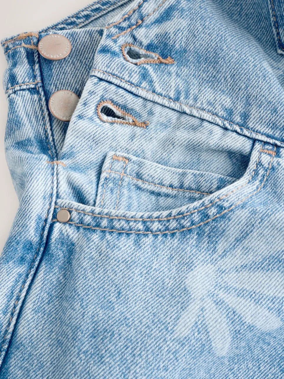 Normaal blauw - Daisy Printed Dungaree (3-16yrs)
