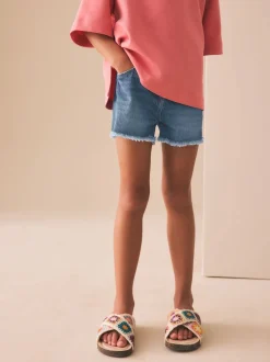 Normaal blauw - Denim short (3-16 jr)