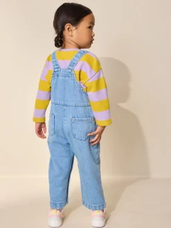 Normaal blauw - Denim tuinbroek (3mnd -7jr)