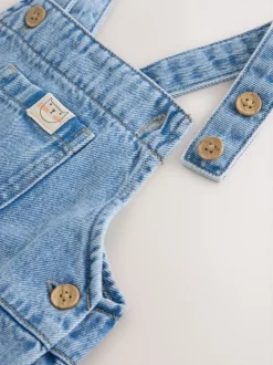 Normaal blauw - Denim tuinbroek (3mnd -7jr)
