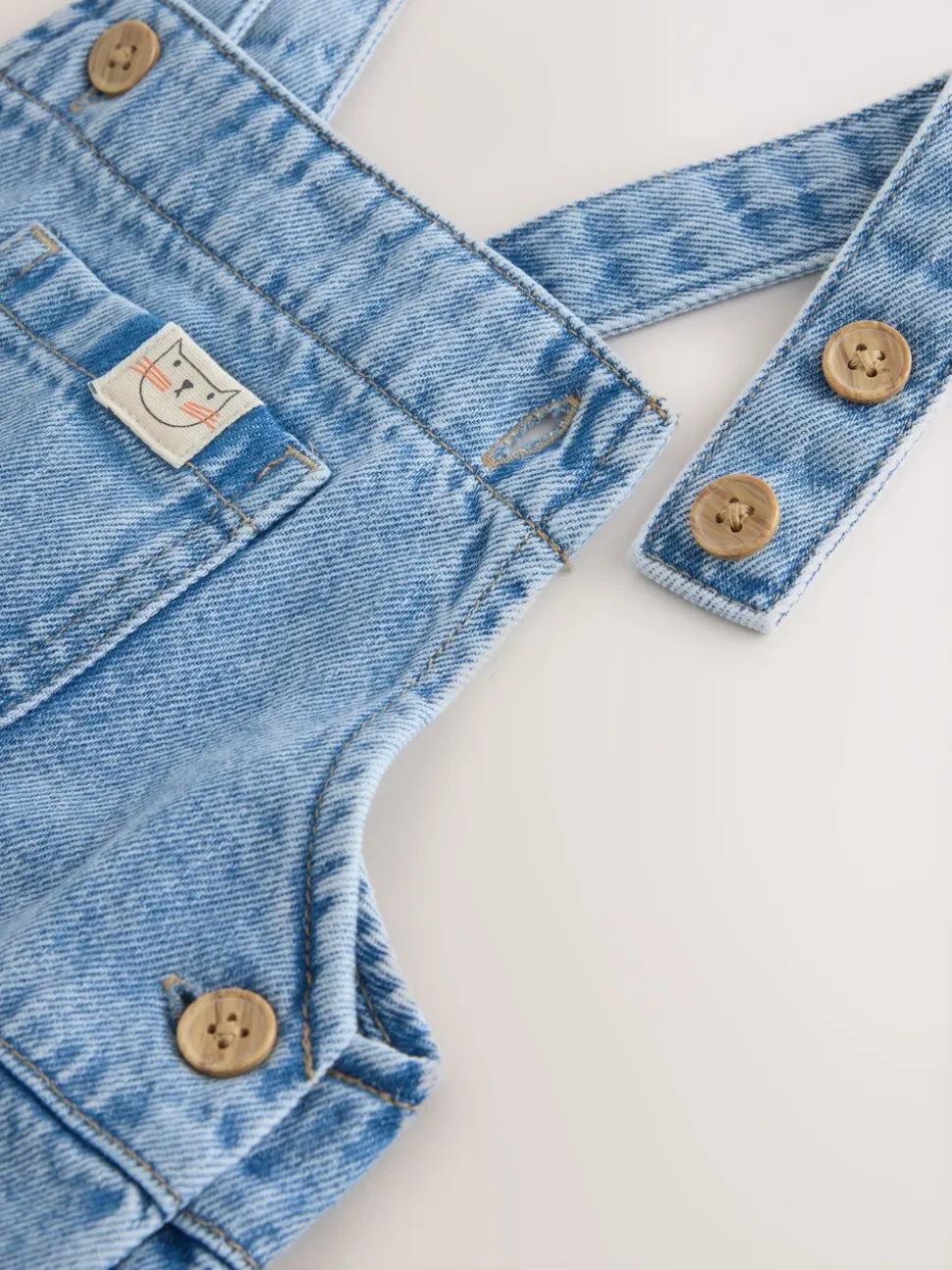 Normaal blauw - Denim tuinbroek (3mnd -7jr)