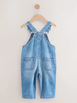Normaal blauw - Denim tuinbroek (3mnd -7jr)