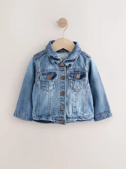 Normaal blauw - Denim westernjack 100% katoen (3 mnd - 7 jr)