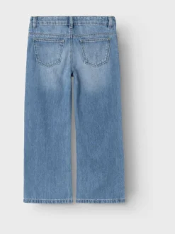 Normaal blauw - Name It jeans met wijde pijpen