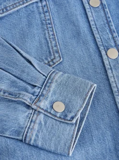 Normaal blauw - Oversized denim overhemd