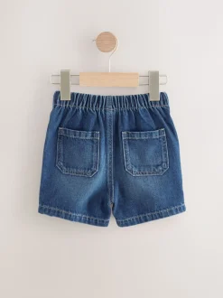 Normaal blauw - Shorts met trekkoord (3mnd-7jr)