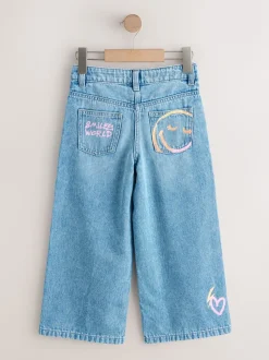 Normaal blauw - SmileyWorld® jeans met wijde pijpen (3-16jr)