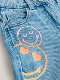 Normaal blauw - SmileyWorld® jeans met wijde pijpen (3-16jr)