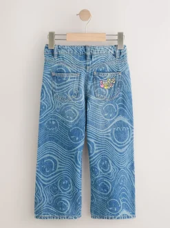 Normaal blauw - SmileyWorld® jeans met wijde pijpen (3-16jr)