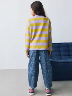 Normaal blauw - SmileyWorld® Pullon Barrel Jeans (3-16yrs)