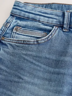 Normaal blauw - Straight fit - Authentieke stretch denim jeans