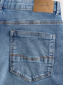 Normaal blauw - Straight fit - Authentieke stretch denim jeans
