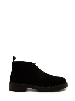 Off The Hook Axel Suede Chukka Ankle Lace-Up Black Boots
