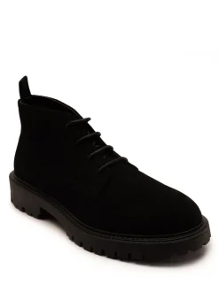 Off The Hook Axel Suede Chukka Ankle Lace-Up Black Boots