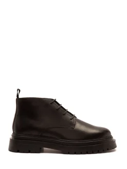 Off The Hook Hardrock Leather Lace-Up Chukka Ankle Boots