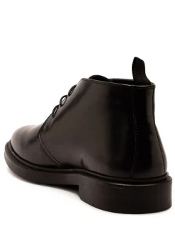 Off The Hook Loki Black Leather Lace-Up Boots