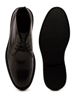 Off The Hook Loki Black Leather Lace-Up Boots