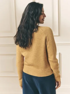 Okergeel - Laura Ashley Cable Knit Cardigan