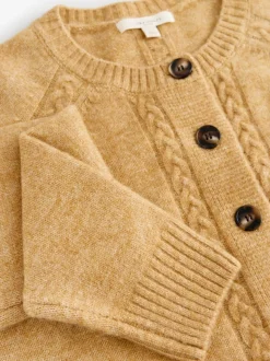 Okergeel - Laura Ashley Cable Knit Cardigan