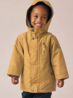 Okergeel - Waterdichte parka met borgvoering (3mnd -7jr)