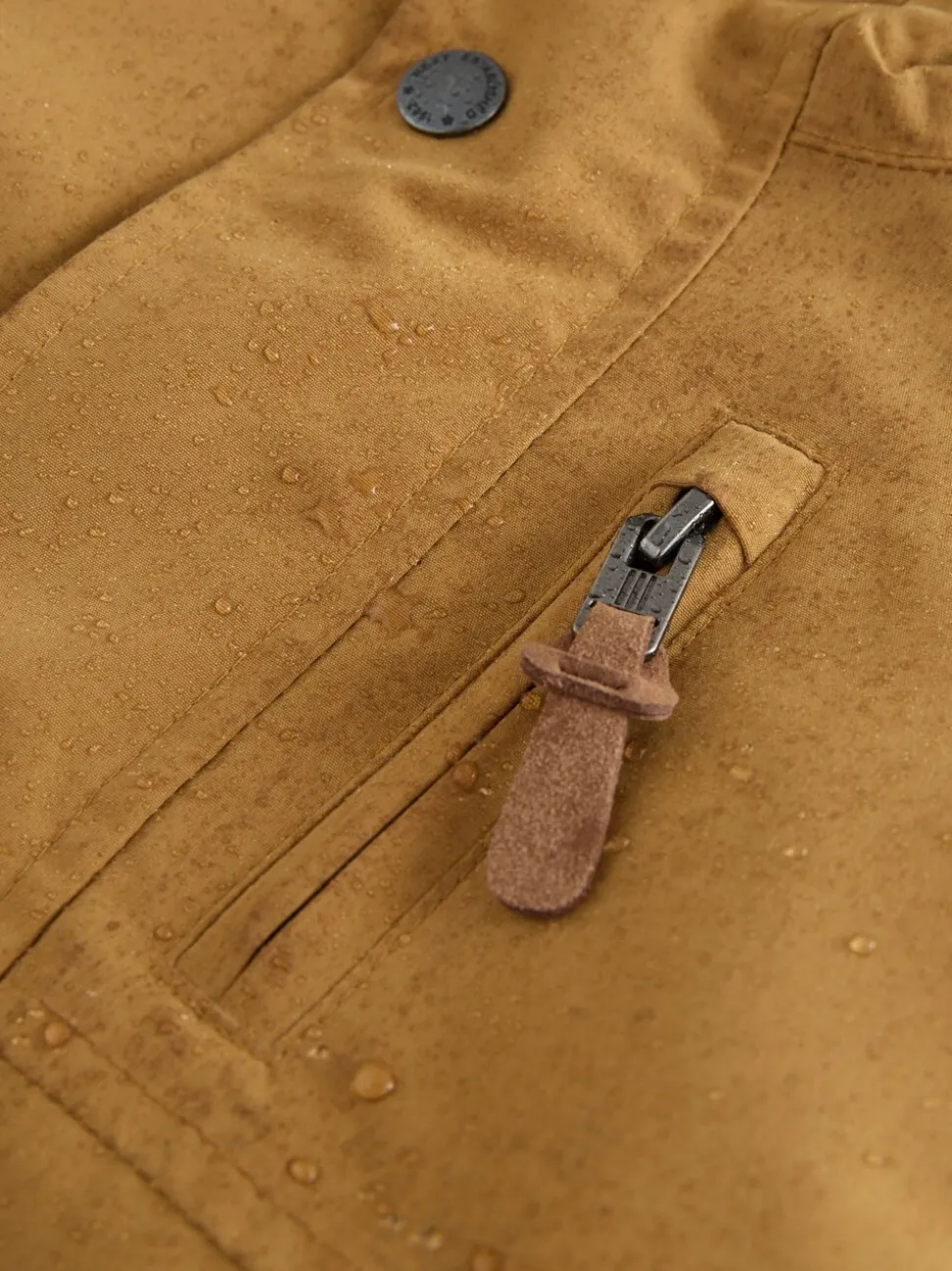 Okergeel - Waterdichte parka met borgvoering (3mnd -7jr)