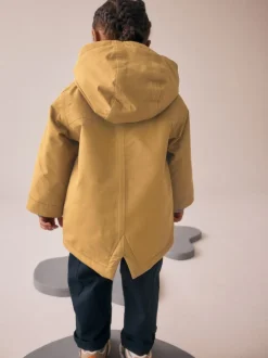 Okergeel - Waterdichte parka met borgvoering (3mnd -7jr)
