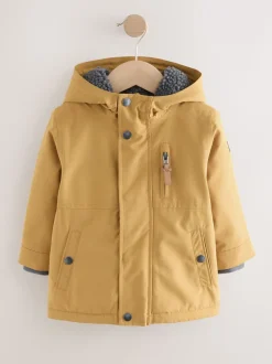 Okergeel - Waterdichte parka met borgvoering (3mnd -7jr)