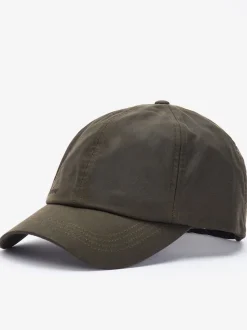 Olijfgroen - Barbour® wax 100% katoenen pet