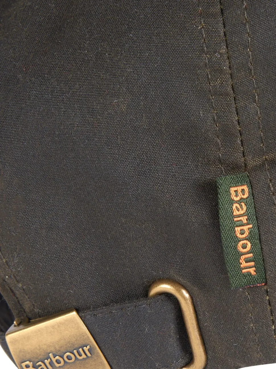 Olijfgroen - Barbour® wax 100% katoenen pet