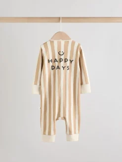 Olijfgroen - Set van 3 babypyjama's (0-3jr)