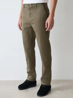 Olijfgroen - Slim Fit - Stretchy chino