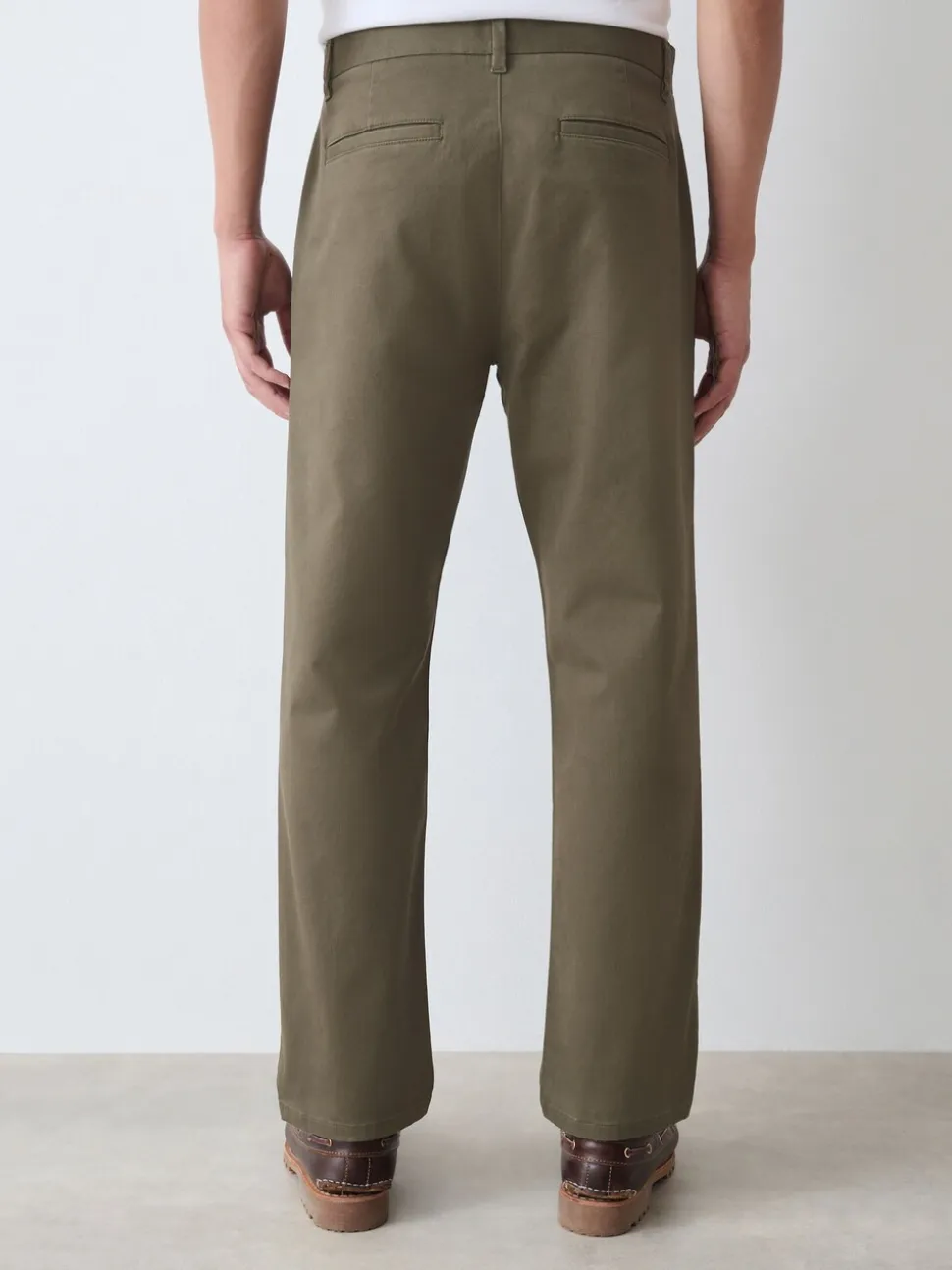 Olijfgroen - Straight fit - Stretchy chino
