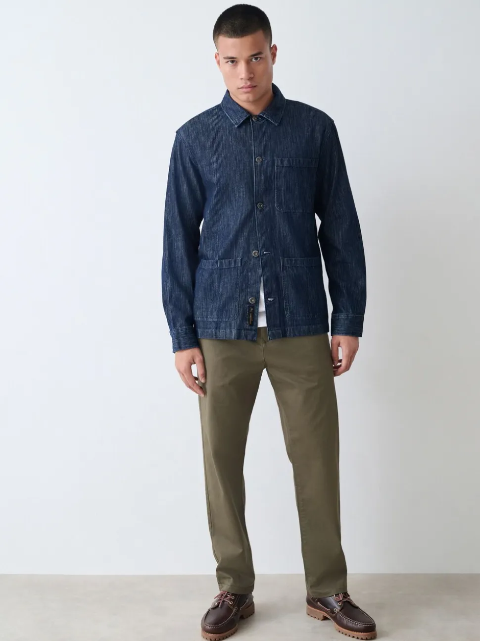 Olijfgroen - Straight fit - Stretchy chino