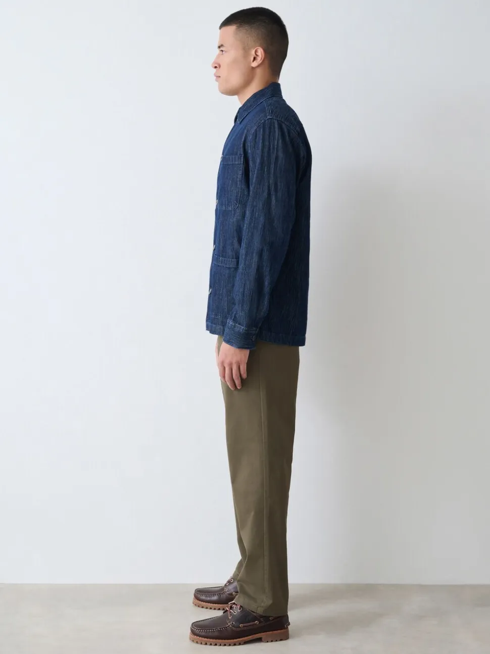 Olijfgroen - Straight fit - Stretchy chino