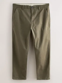 Olijfgroen - Straight fit - Stretchy chino