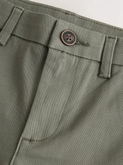 Olijfgroen - Stretchy chino's (3-17jr)