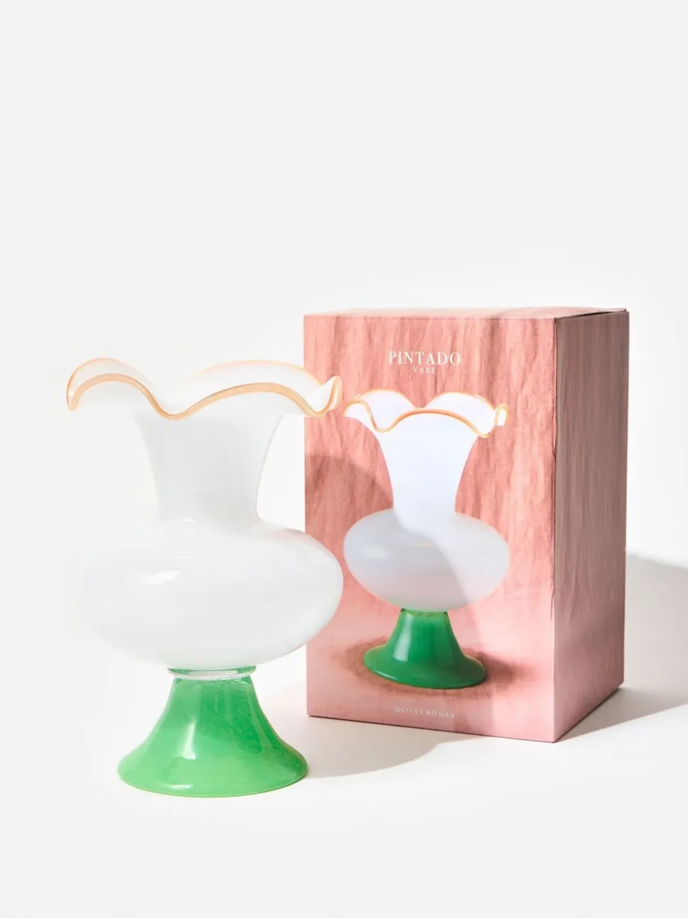 Oliver Bonas Pintado Milky Glass Vase