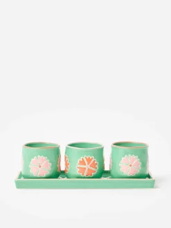 Oliver Bonas Set of 3 Flor Mini Plant Pots