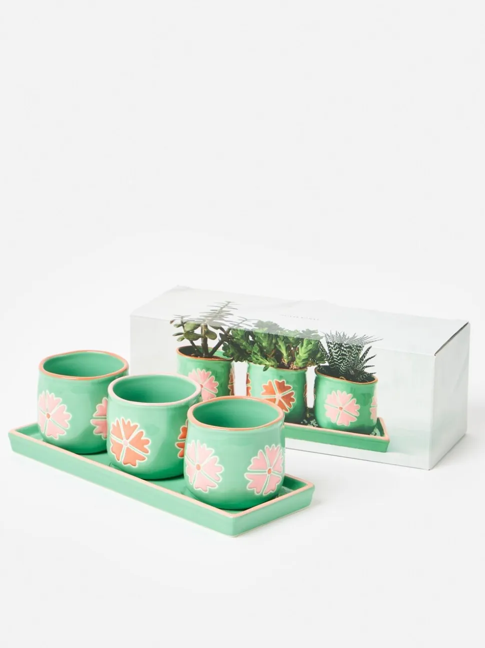 Oliver Bonas Set of 3 Flor Mini Plant Pots