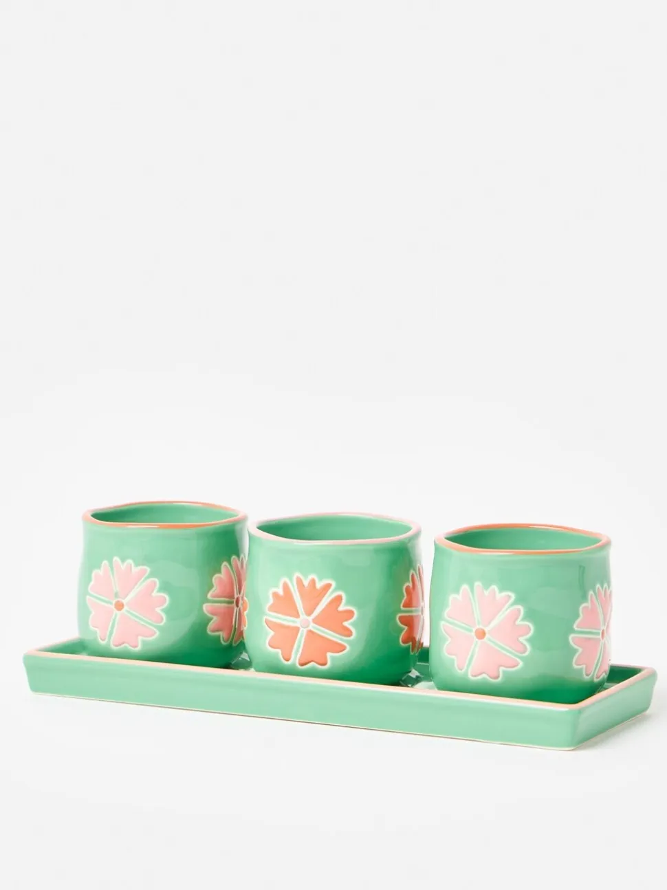 Oliver Bonas Set of 3 Flor Mini Plant Pots