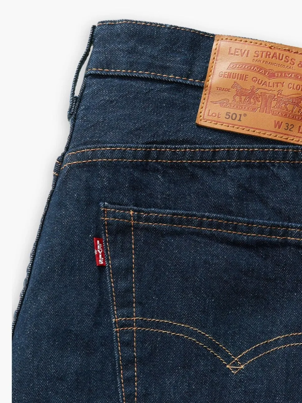 One wash marineblauw met wassing - Levi's® 501® Original jeans