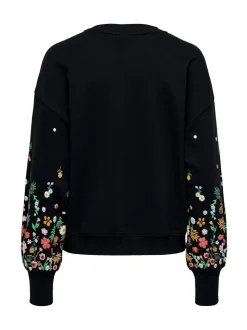ONLY Long Sleeve Flower Detail Jumper