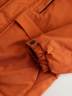 Oranje - Regenbestendige parka met fleecevoering (3-16jr)
