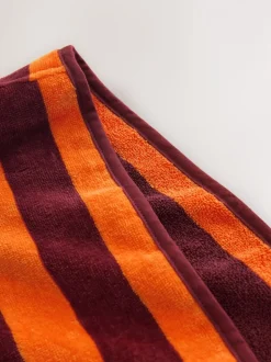 Oranje gestreept - Towelling Poncho (9mths-6yrs)