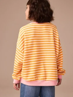 Oranje/roze - Oversized Cosy Rib Sweatshirt (9mths-16yrs)
